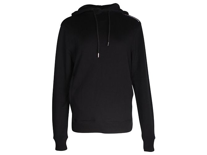 Paco Rabanne Sudadera con capucha y cordón con logo estampado en algodón negro