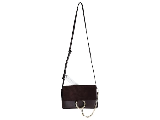 Chloé Faye Wallet on Strap Bag in Brown Leather  ref.1036725