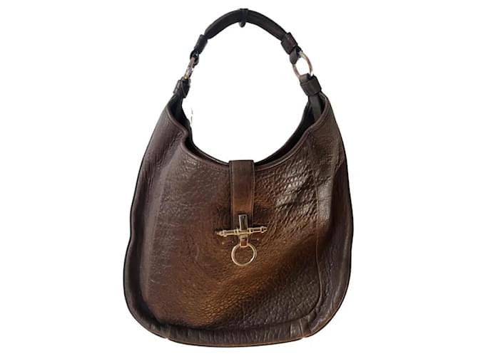 Givenchy Obsedia Dark brown Leather  ref.1036800