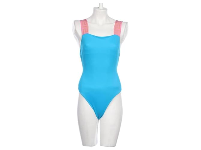Versace Swimwear Pink Blue Elastane Polyamide  ref.1037032