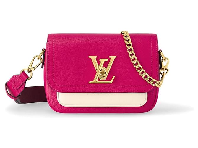 Louis Vuitton LV LockMe Suave cor rosa Couro  ref.1037086