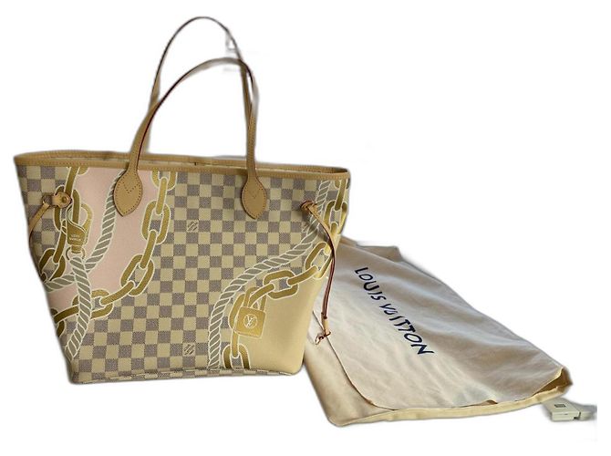 Louis Vuitton Neverfull MM Damier Azur Canvas Nautical 2023 Blau