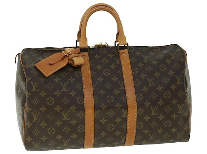 Louis Vuitton Monogram Keepall 45 Boston Bag M41428 LV Auth am4854 Cloth  ref.1037264