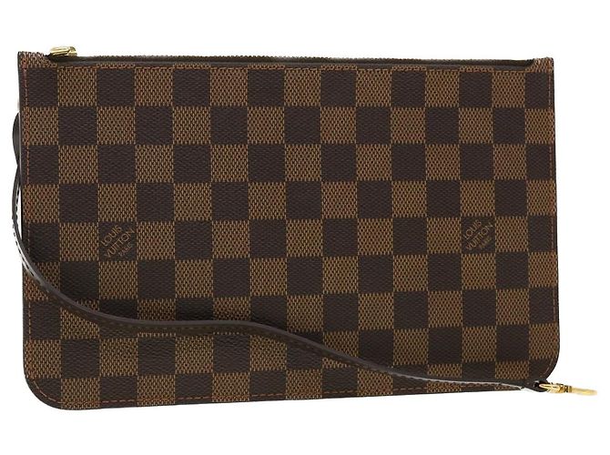 LOUIS VUITTON Damier Ebene Neverfull MM Pouch Accessorio Pouch LV Auth am4185