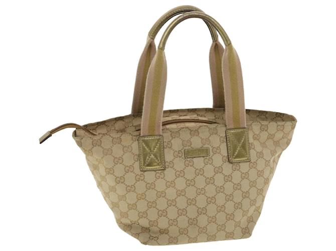 GUCCI Sherry Line GG Canvas Tote Bag Beige Or rose 131228 auth 37407 Toile Doré  ref.1037353