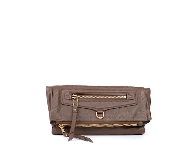 Louis Vuitton Brown Empreinte Petillante Clutch Gold Hardware