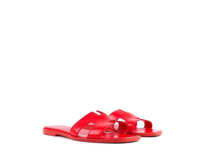 Hermès HERMES Sandals Oran Red
