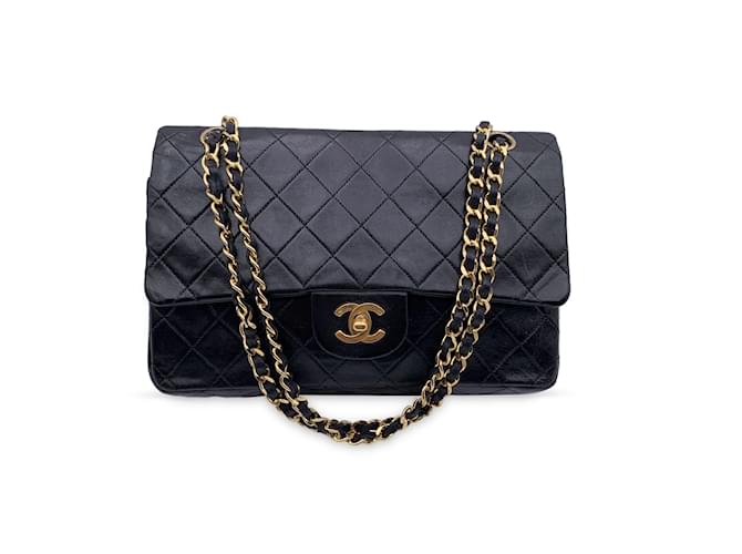 Chanel Shoulder Bag Vintage Timeless/classique Black Leather ref
