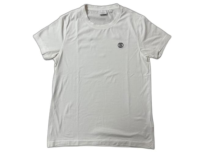 Burberry T-shirt regular fit em algodão orgânico tamanho M Preto Branco  ref.1037900