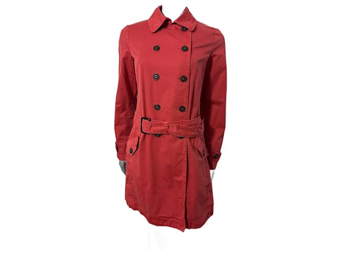 Autre Marque Trench Red Cotton  ref.1037962