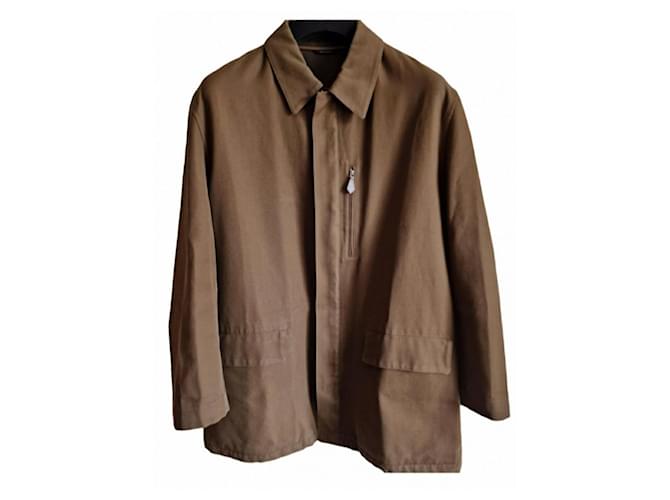 Hermès casaco de algodão Marrom  ref.1038001