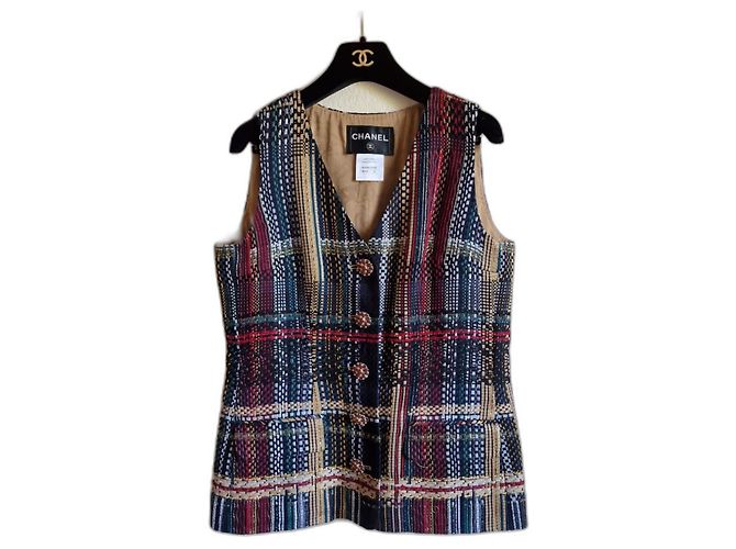 Chanel Tweed Weste ärmellos