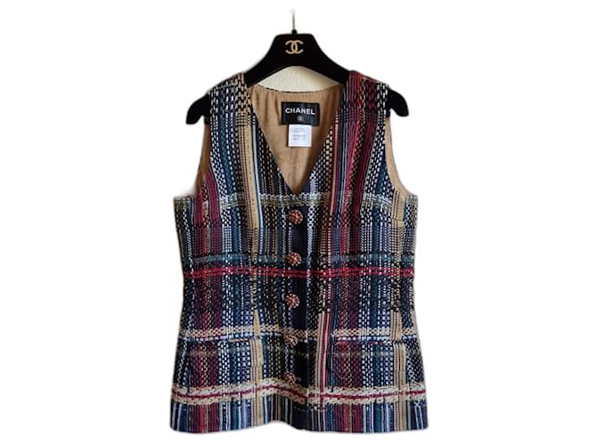 Chanel Sleeveless vest Tweed  ref.1038023