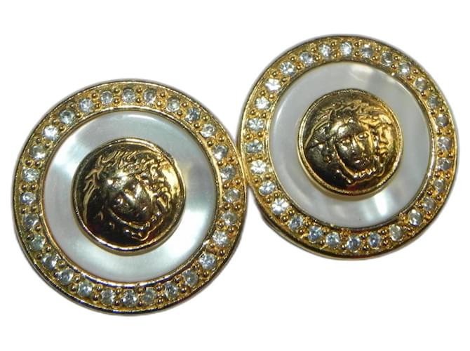 Gianni Versace clip earrings Golden Metal  ref.1038029