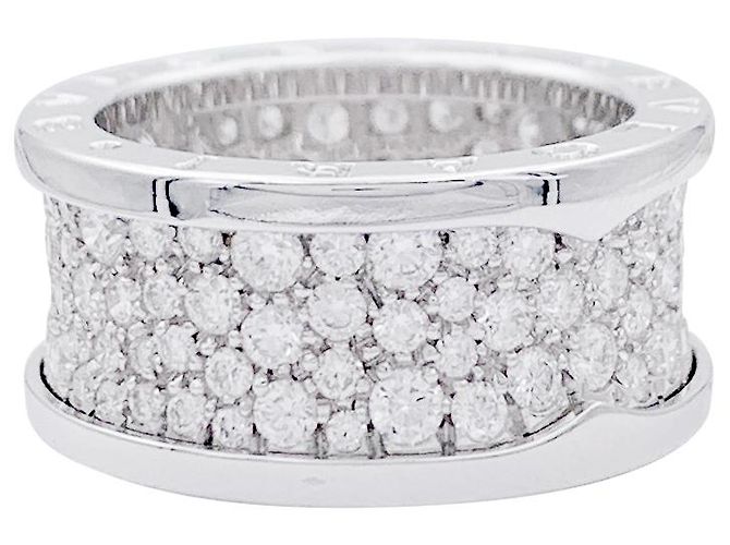 Bulgari-Ring, 'B.Zero1', Weißgold und Diamant-Pavé.
