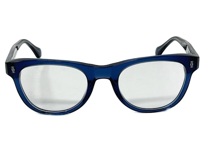 CARTIER eyeglasses  CT0340O-003 Blue Acetate  ref.1038146