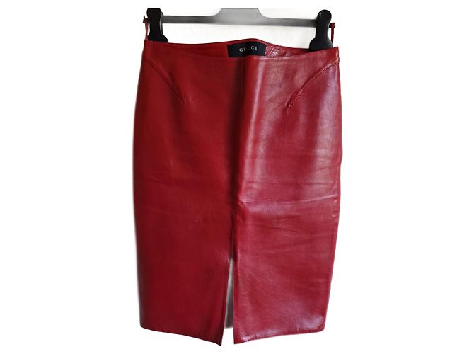 Gucci Lederrock Rot