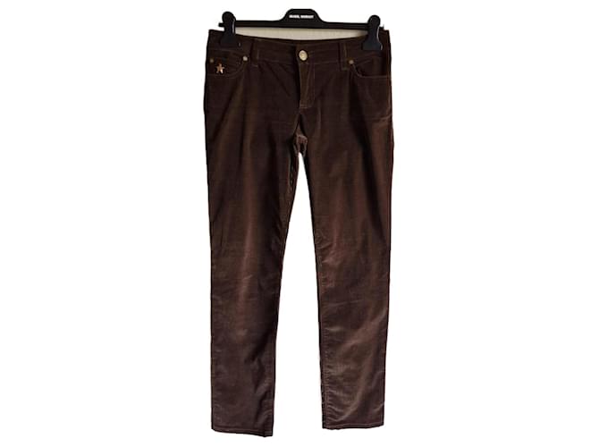 Gucci Pantalons en velours Marron  ref.1038149