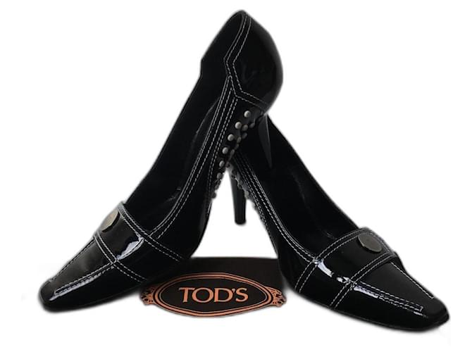 Tod's Les talons hauts de Tod. made in Italy. Taille IT.38,UE 39 Fourrure Noir  ref.1038152