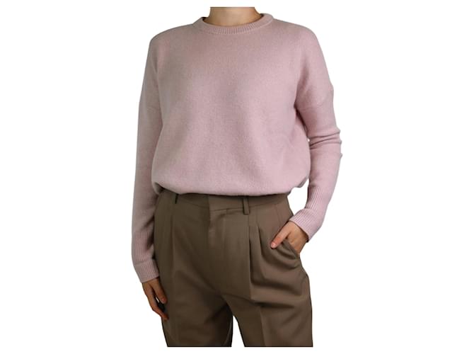 Theory Pink crewneck cashmere jumper - size UK 4  ref.1038294