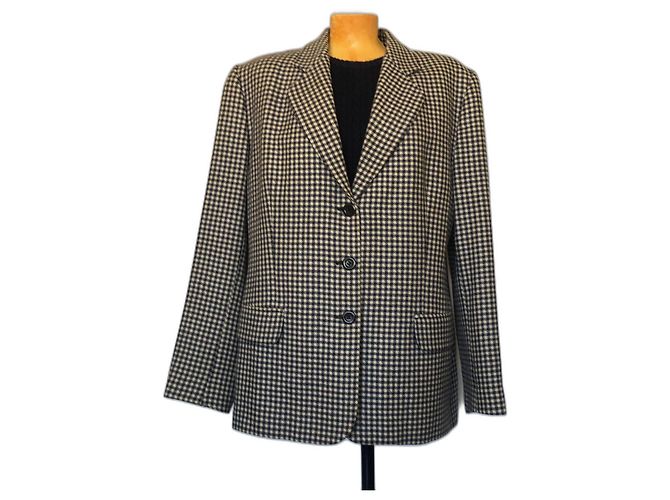 Jackengröße von Burberry 48 Schwarz Weiß