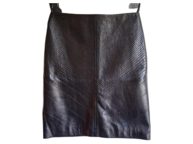 Loewe Lederrock Schwarz