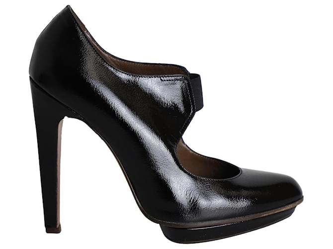 Zapatos de tacón Marni en cuero negro Charol  ref.1038595