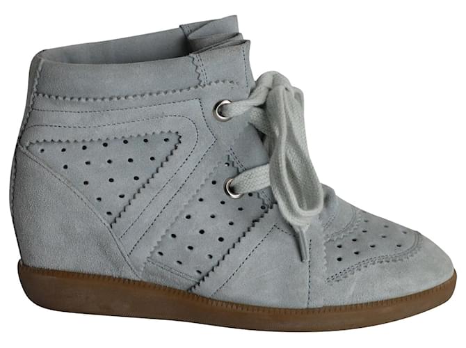 Isabel Marant Bobby Trainers in Light Blue Suede  ref.1038598