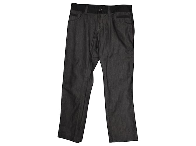Dolce & Gabbana Straight Jeans aus schwarzer Baumwolle  ref.1038632