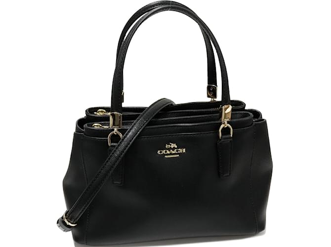 Coach Black Leather Mini Christie Carryall Crossbody Bag Coach