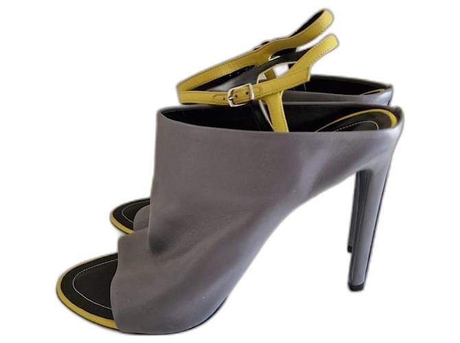 Balenciaga sandals Dark grey Leather  ref.1038852