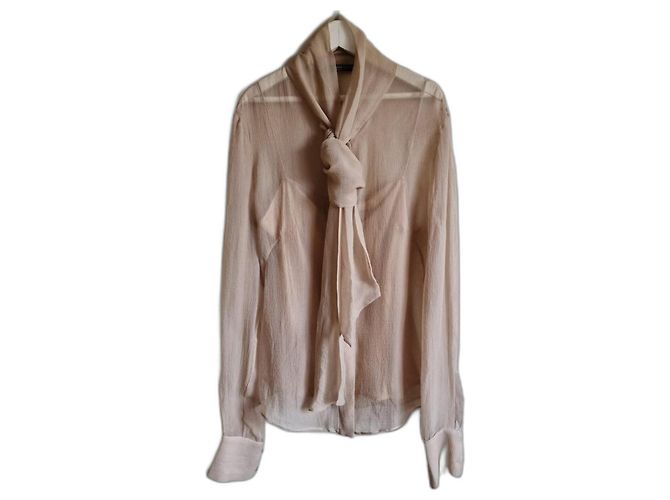 Camicetta di seta Alexander McQueen beige
