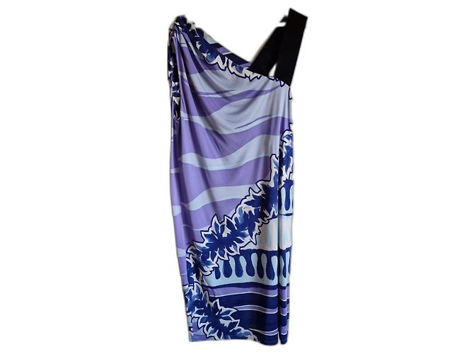 Vestido Emilio Pucci de viscose azul marinho