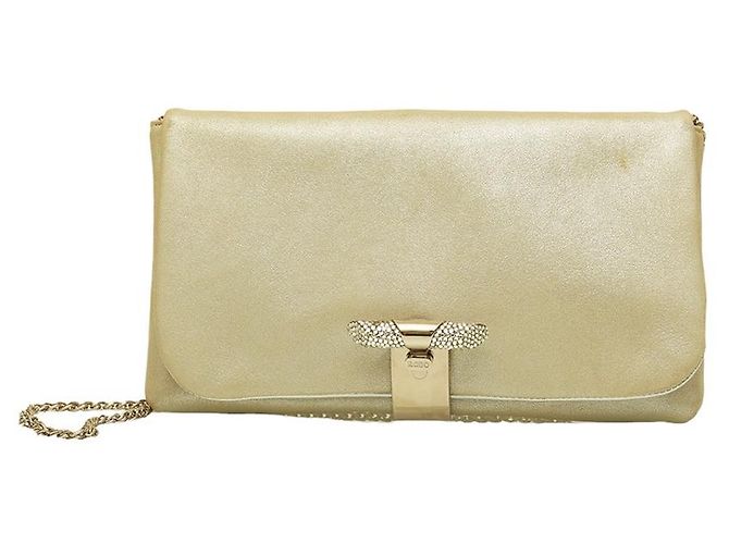 RODO Couro Prata com. Bolsa clutch com fivela de cristal Det. Bolsa de ombro com corrente
