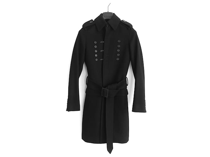 Dior Homme x Hedi Slimane automne 2006 Trench-coat en laine noir  ref.1038995