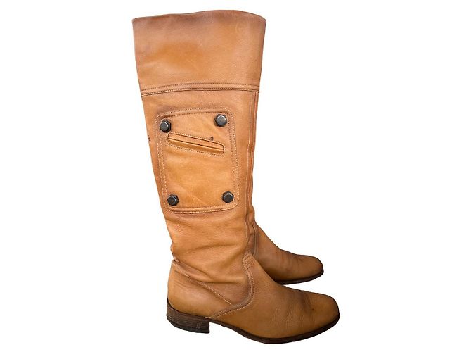 Hugo Boss Lederstiefel braun Größe 37