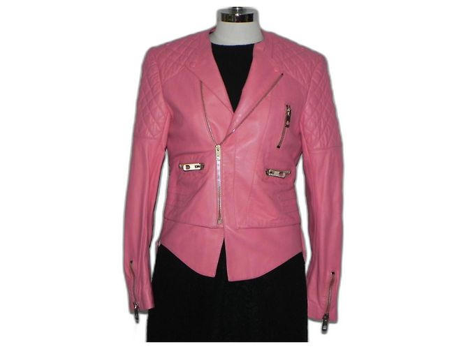 Balenciaga Lamm Leder Jacke S Pink