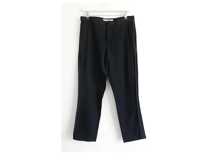 Marni Fall 2010 Black Piped Trim Cropped Trousers Wool  ref.1039050