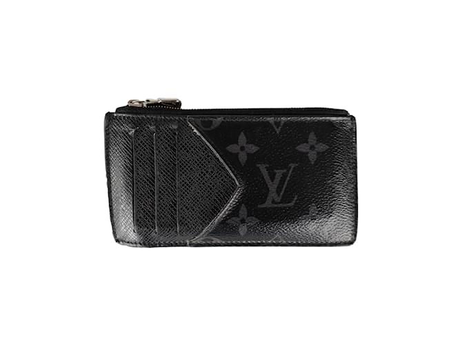 Louis Vuitton Monogram Eclipse Card Holder Taiga Strap M30763 Free