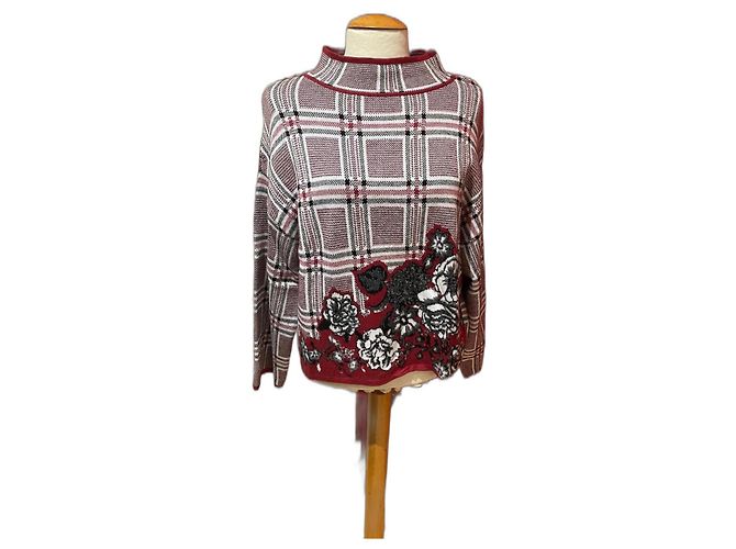 Suéter Twin Set Oversize Algodão Lã Viscose Multicor