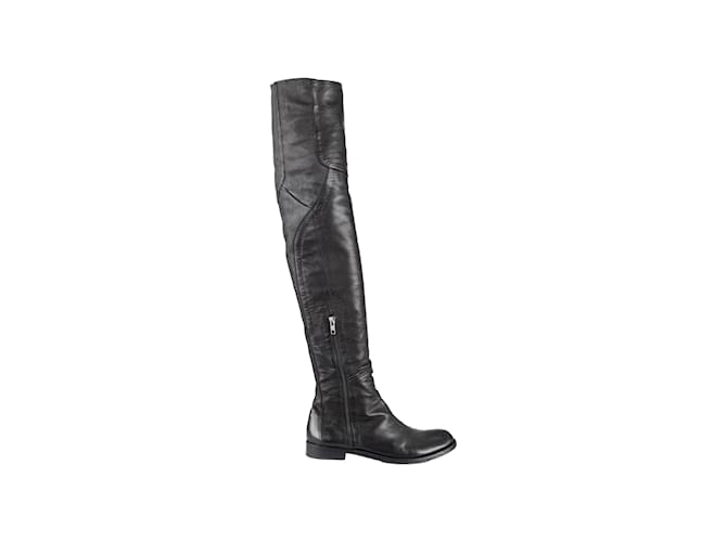LD Tuttle Over the Knee Boots Black Leather  ref.1039313