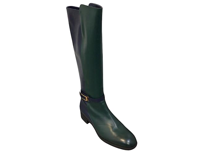 Navy deals green boots