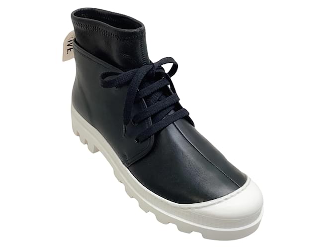 Loewe Combat-Sneaker-Stiefeletten aus schwarzem Leder  ref.1039344