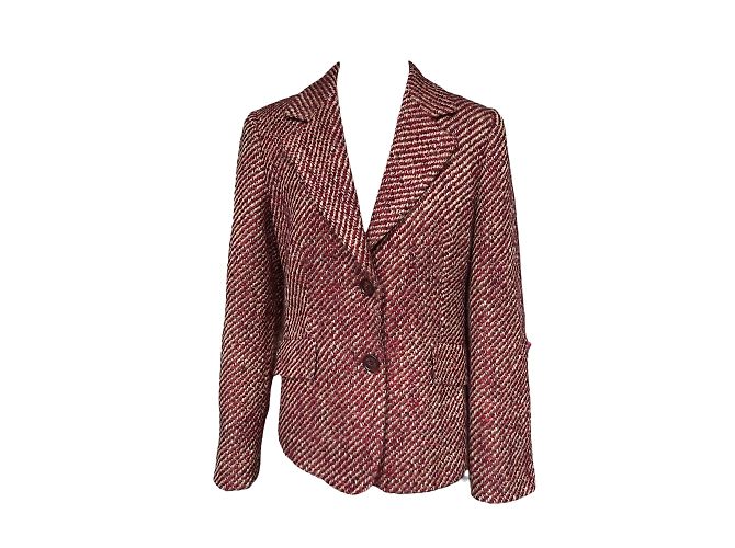 Blazer Burberry de lana rojo M Roja