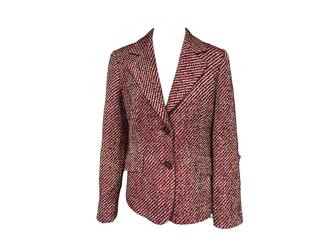 BURBERRY Jackets M  Red Wool  ref.1039357