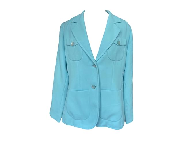 YVES SAINT LAURENT Jackets M  Blue Wool  ref.1039363