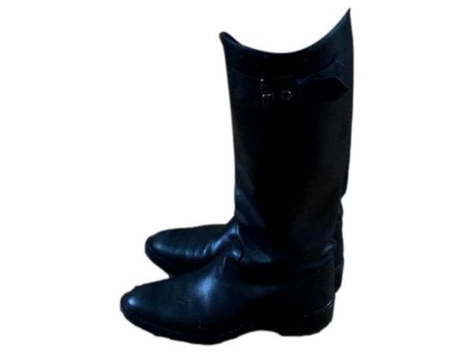 Tod's Lederstiefel schwarz