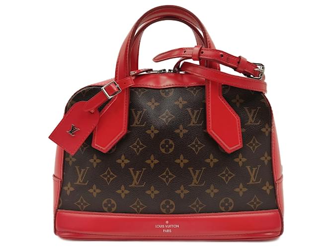 Sac louis vuitton marron et cheap rouge