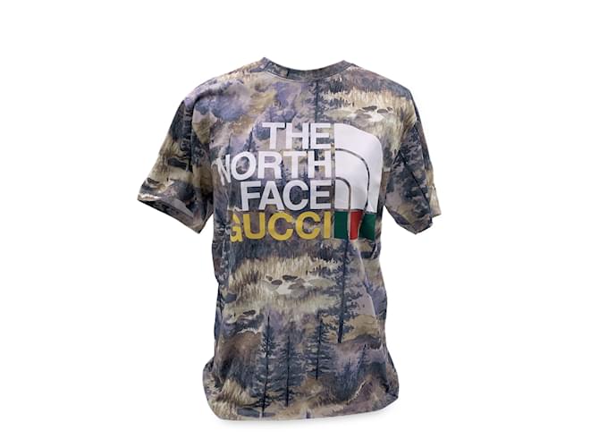 Autre Marque Gucci The North Face Edition Cotton Forest Camo T-shirt Taille XXS Coton Multicolore  ref.1039387