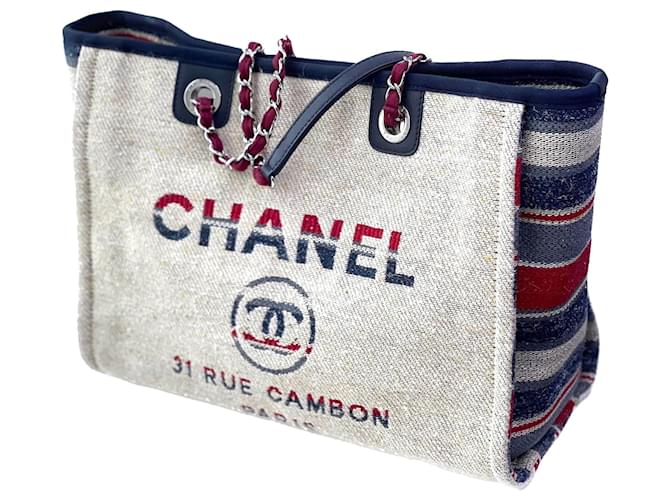 Chanel W/authenticity card and dustbag Multiple colors Beige Cotton  ref.1039462 - Joli Closet